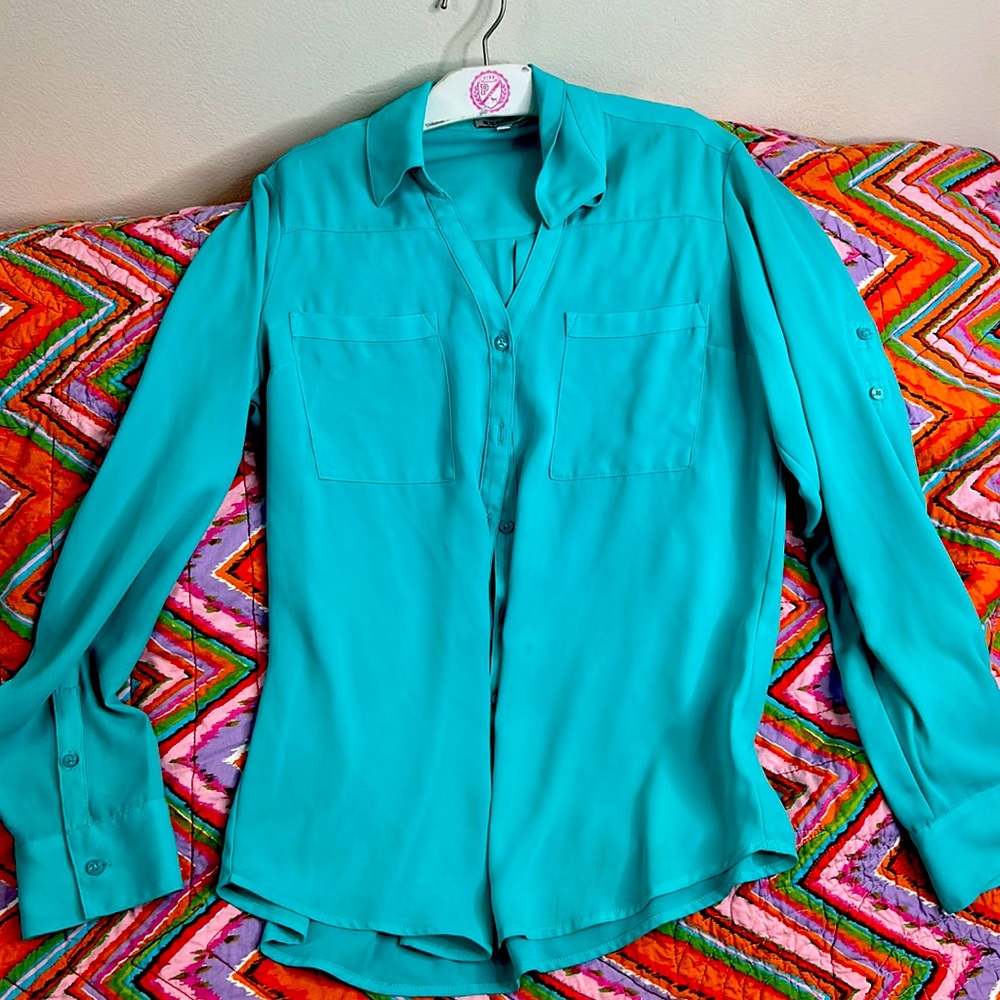 Portofino, long sleeve teal shirt